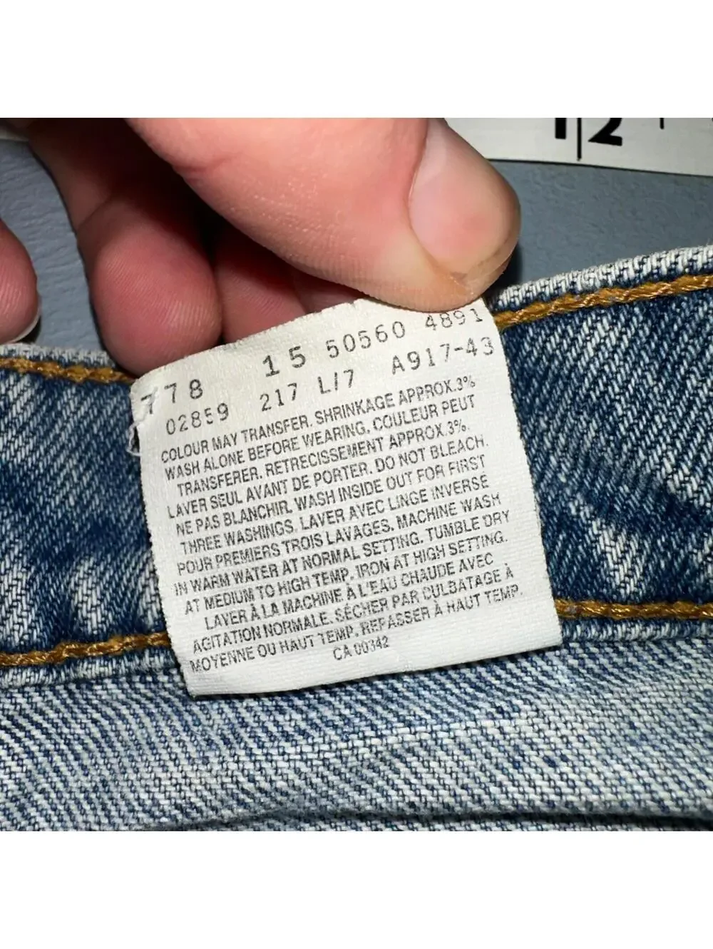Levis 560 Vintage 90s Canada Red Tab Loose Fit Tapered Leg Blue Jeans 31x34